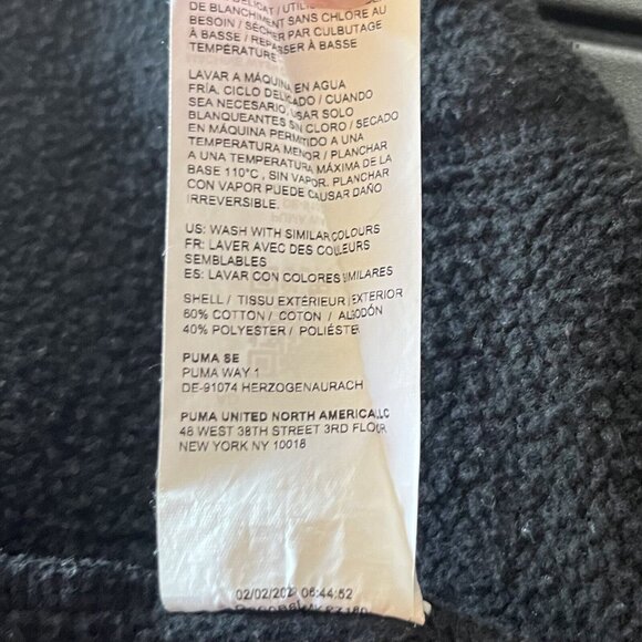 Puma Kids Zip Up Hoodie Sweatshirt Girls Medium 8-10 Black - Picture 8 of 8